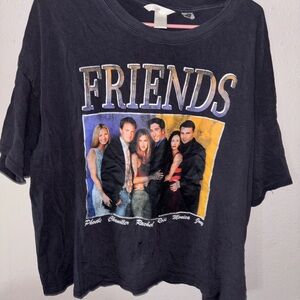 H&M Friends Black T Shirt Warner Bros Sitcom Women's Size xl